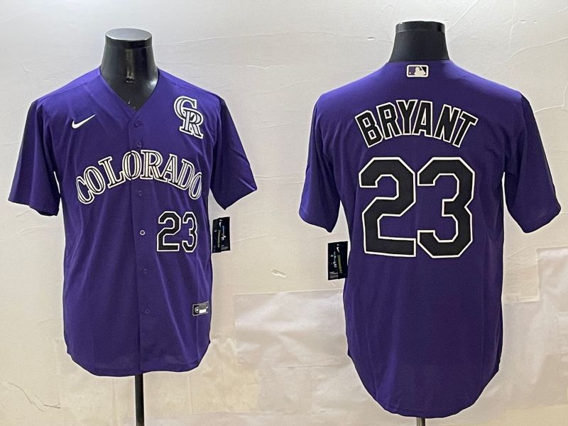 Men Colorado Rockies #23 Bryant Purple Game 2025 Nike MLB Jersey style 1->detroit tigers->MLB Jersey